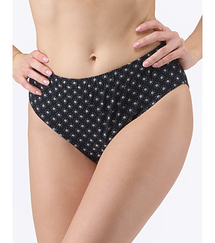 Черни памучни бикини с принт Lara снимка