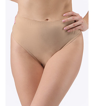 Памучни бежови бикини в бежово снимка