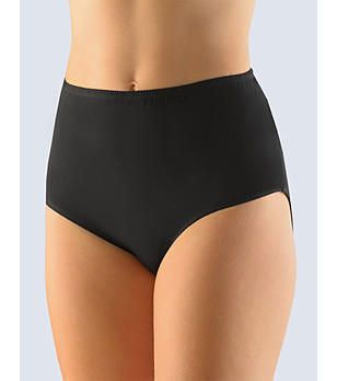 Черни памучни бикини с висока талия снимка