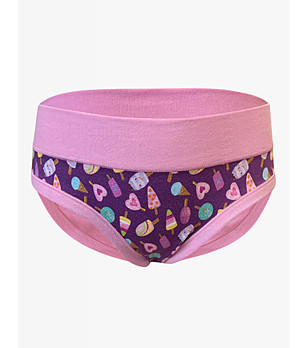 Памучни бикини в розово и лилаво снимка