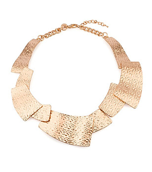 Ефектно дамско колие в розовозлатисто снимка