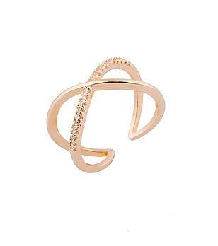 Дамски пръстен в розовозлатисто снимка