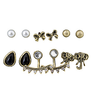 Комплект от 6 броя обеци снимка