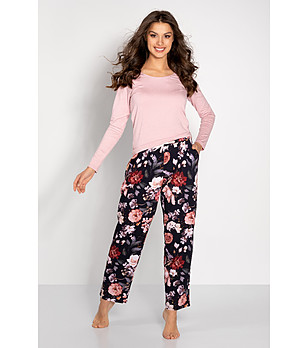 Пижама в розово и тъмносиньо с принт Chance снимка