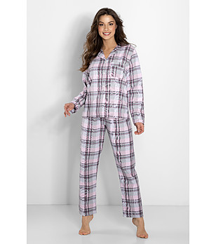 Пижама в розово и сиво на каре You & Me снимка