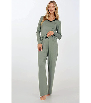 Зелена пижама с дълъг ръкав Emerald Dreams снимка