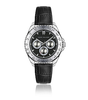 Мъжки часовник в сребристо и черно снимка