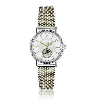 Дамски часовник в сребристо и златисто снимка