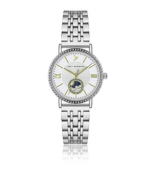 Дамски сребрист часовник снимка