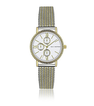 Дамски часовник в златисто и сребристо снимка