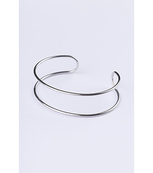 Дамска гривна с покритие от бяло злато снимка