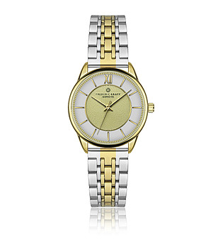 Дамски часовник в сребристо и златисто снимка