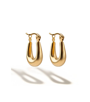 Дамски позлатени обеци снимка