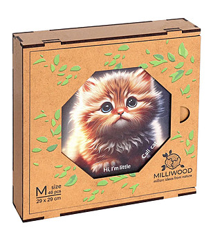 Дървен пъзел  46 части - Котето Кали снимка