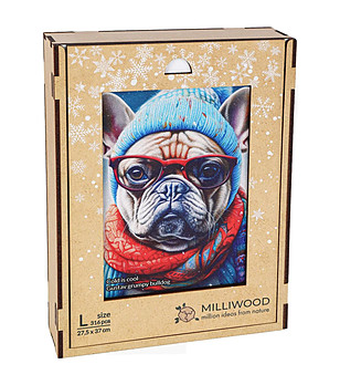 Дървен пъзел 316 части - Булдогът Густав снимка