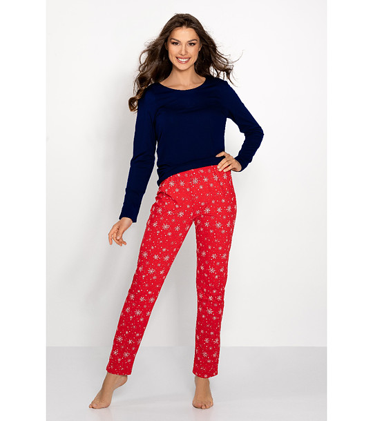 Пижама в тъмносиньо и червено Noelle снимка