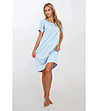 Синя нощница с къс ръкав Always Loved-3 снимка