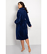 Тъмносин дамски халат Josephine-1 снимка