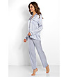 Дамска пижама в сив нюанс със сатениран ефект Classic Look Silver-2 снимка