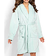 Мек дамски халат в цвят мента Fiona-2 снимка
