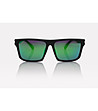 Черни слънчеви очила със зелени лещи -1 снимка