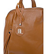 Кожена дамска раница в цвят коняк Rona-3 снимка