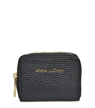 Малъкo коженo дамскo портмоне в черен цвят Lara снимка