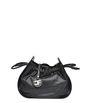 Дамска чанта от естествена кожа в черно Sandrika снимка