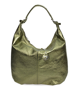 Зелена дамска чанта от естествена кожа Noya снимка