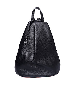 Черна дамска раница от естествена кожа Arilyn снимка