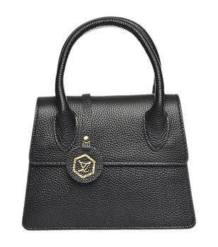 Малка черна трапецовидна дамска чанта снимка