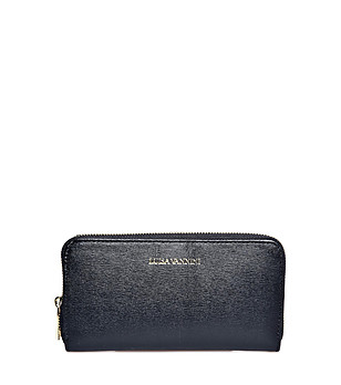 Черен кожен дамски портфейл Tamara снимка