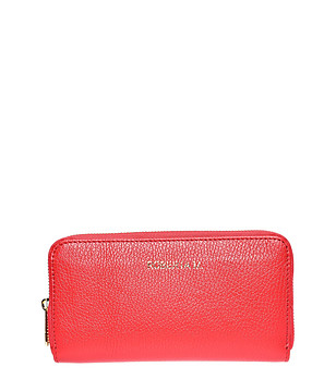 Червен дамски портфейл от естествена кожа Biana снимка