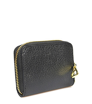 Малъкo дамскo коженo портмоне в черно снимка