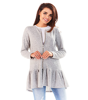 Сива дамска жилетка Emily снимка