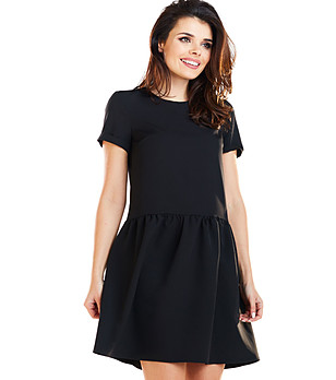 Черна къса рокля Dimitria снимка