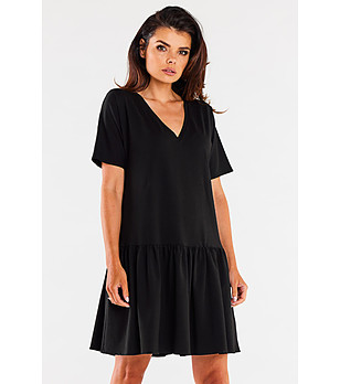 Памучна рокля в черно снимка