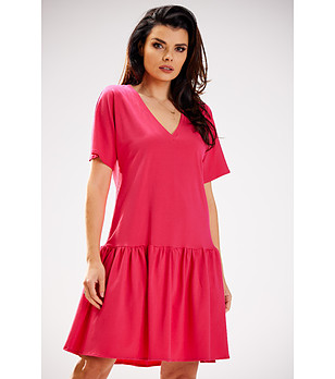 Памучна рокля в циклама снимка