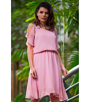 Рокля в цвят пепел от рози Melisa снимка