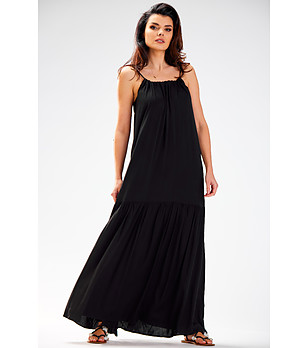 Черна дълга рокля Uma снимка