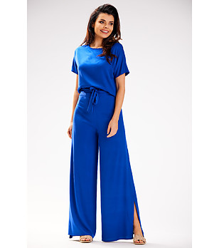 Дамски панталон в кралскосиньо Yara снимка