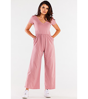 Розов памучен дамски гащеризон Suzzie снимка