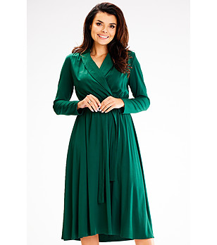 Зелена рокля с шал яка Dita снимка