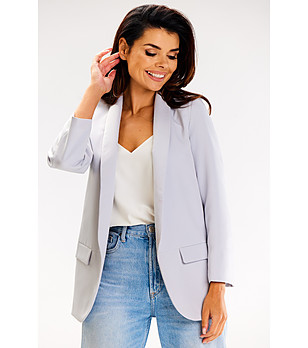 Сиво дамско сако Avery снимка