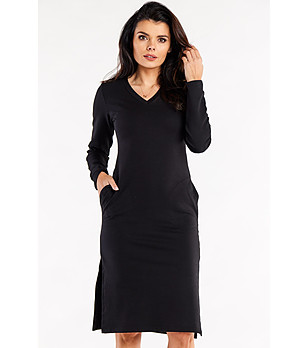 Памучна рокля в черно снимка