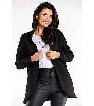 Черен памучен дамски суитшърт Lolitta снимка