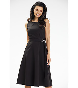 Черна рокля с изрязан гръб Ximena снимка