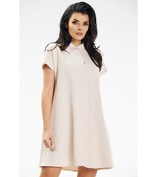 Рокля в бежов нюанс Lenia снимка