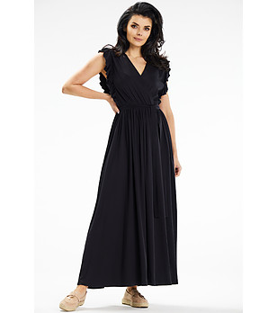 Дълга черна рокля Eleonore снимка