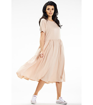 Рокля в бежово Darcy снимка